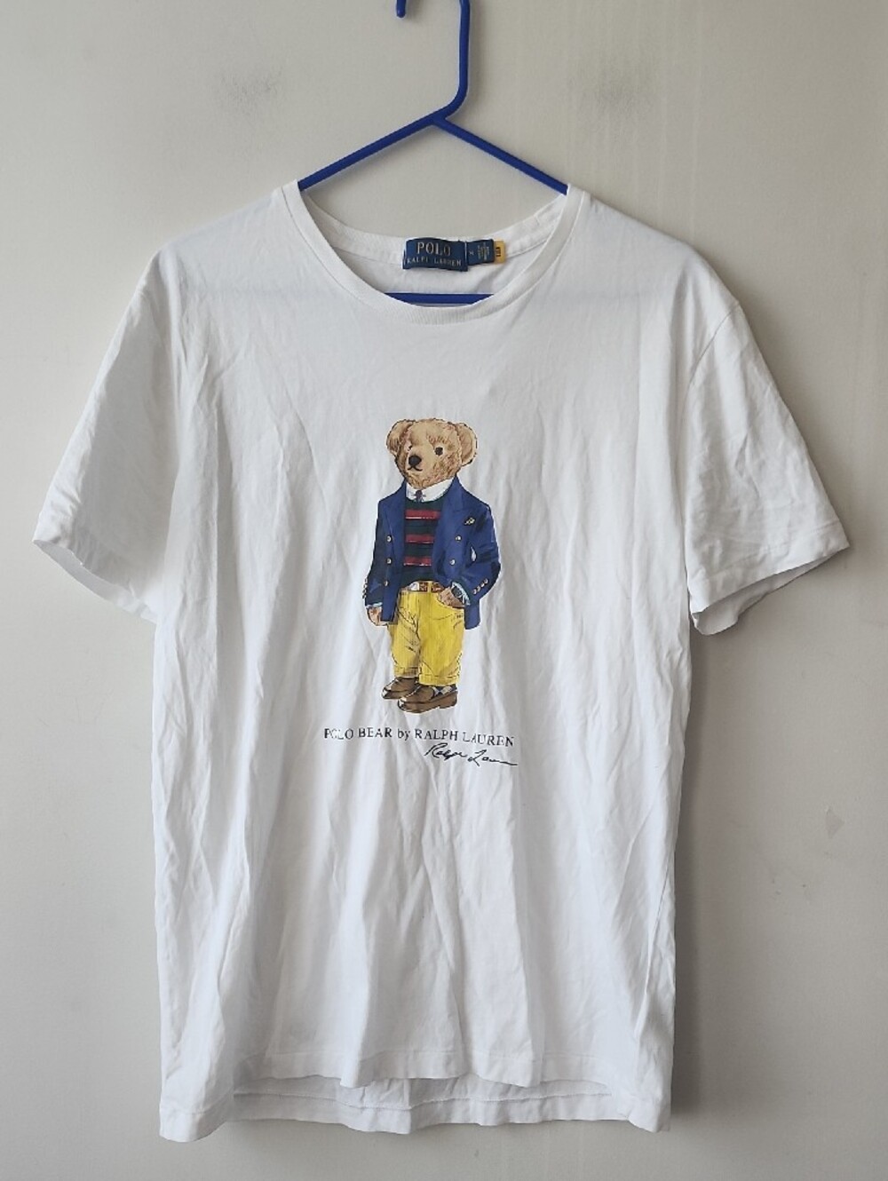 Polo by Ralph Lauren White Bear Graphic Tee with Blue Jacket. New Without Tag - Picture 8 of 9